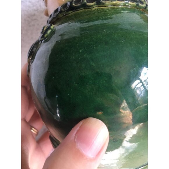 Ornate Woman Lady Artistic Pitcher Jug Hidi 2000 Pottery 5.75" Signed - Picture 8 of 12